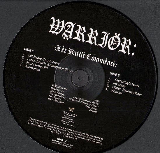 Warrior - Let Battle Commence - Picture Disc